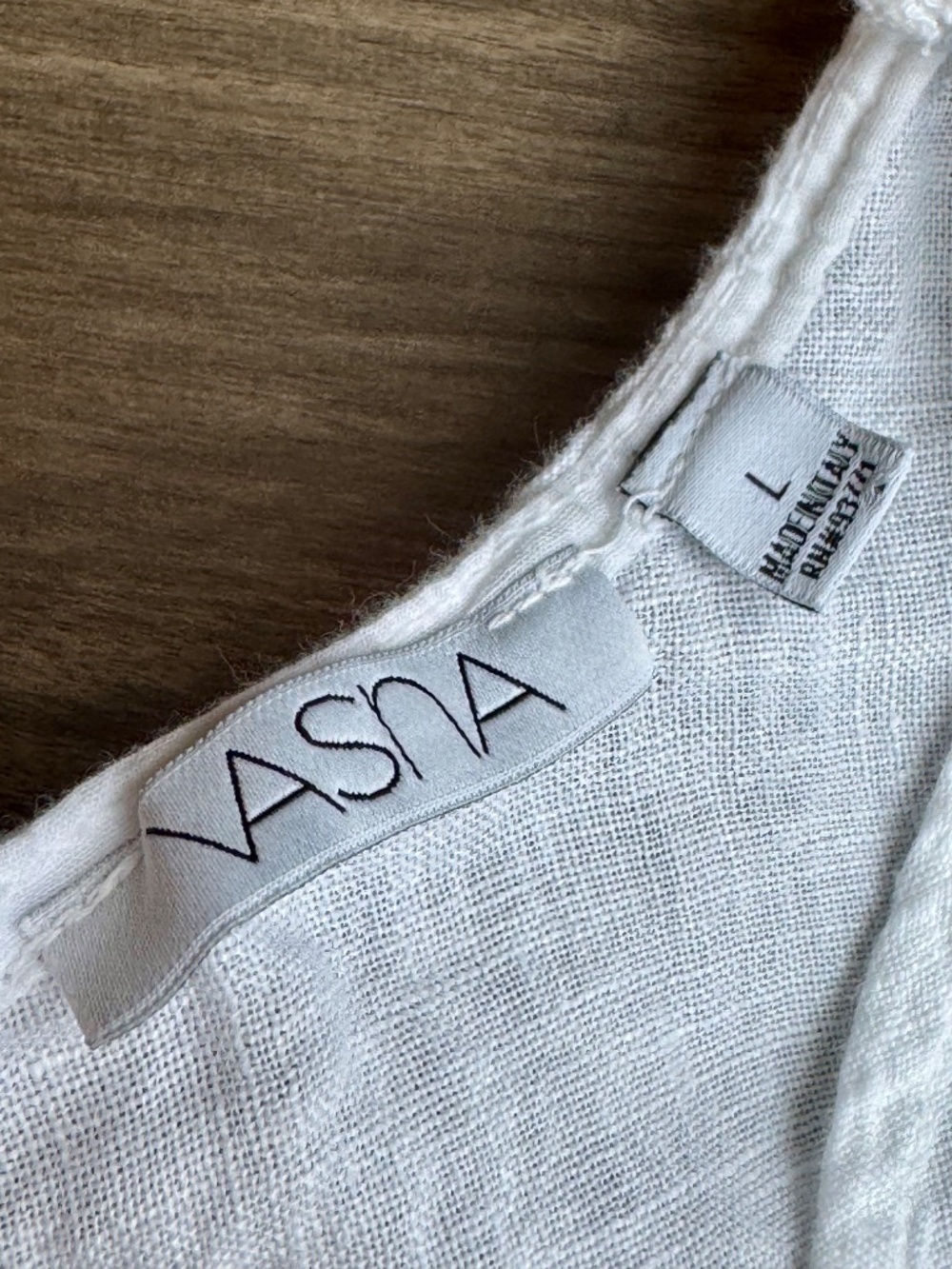Vasna Italian Linen Embroidered Fish Coastal Lagenlook Shift Dress Large - Picture 4 of 10